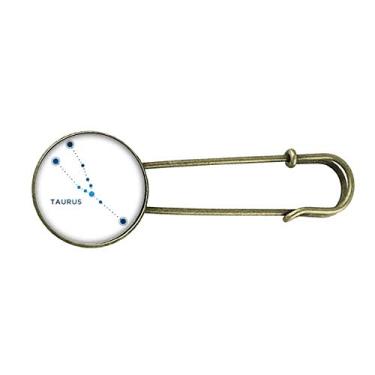 Imagem de Broche de metal retrô do signo da constelação Taurus