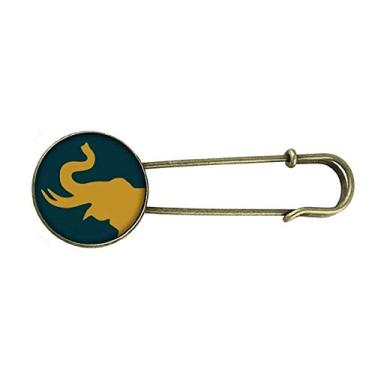 Imagem de Pingente de broche de metal retrô com elefante no nariz da Tailândia