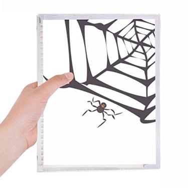 Imagem de Caderno de Halloween Black Spider Net com folhas soltas e diário recarregável
