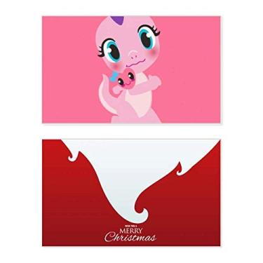 Imagem de Dinosaur Kingdom Love You Holiday Holiday Merry Christmas Cartões de parabéns Mensagem de Natal