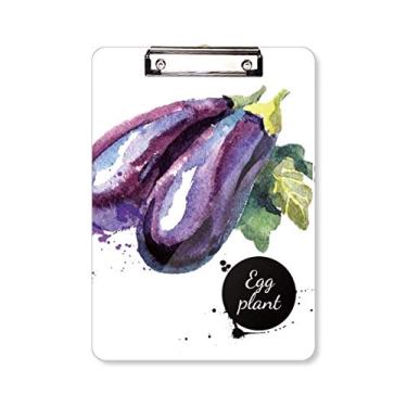 Imagem de Eggplant Vegetable Tasty Healthy Watercolor Prancheta Pasta, bloco de notas A4