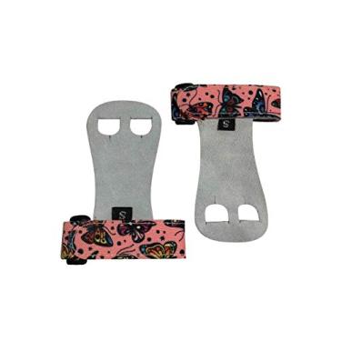 Imagem de Push Athletic Gymnastics Youth Hand Grips (borboleta rosa, média)