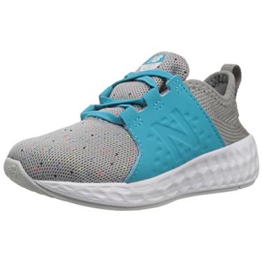 Imagem de New Balance Tênis de corrida infantil Fresh Foam Cruz V1 Bungee, Cinza/azul ozônio, 2 Wide Infant