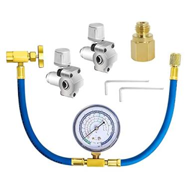 Imagem de Mangueira de carregamento R134a com válvula de piercing BPV31 para bala, lata de frigideira com porta R134a para porta R-12/R-22