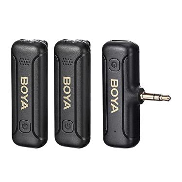 Imagem de Sistema de Microfone de Lapela Sem Fio BY-WM3T2-M2 Plug and Play Conector de 3,5 mm Mini Cancelamento de Ruído Microfone Sem fio Ideal para gravação de Vídeo YouTube Vlog Entrevista - no Brasil