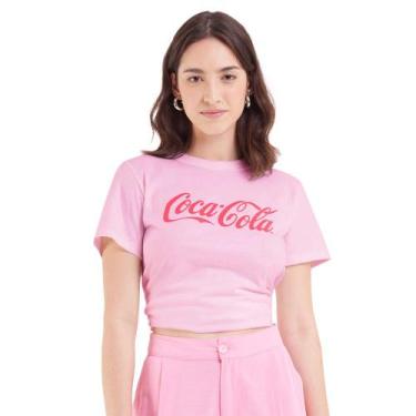 Imagem de Camiseta Coca Cola Comfort Ou23 Rosa Feminino