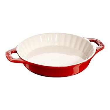 Imagem de Travessa de Torta Redonda, Cerâmica, Cereja, 24 cm, STAUB