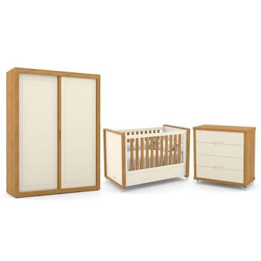 Imagem de Dormitório Tutto New 2 Portas, Cômoda 4 Gavetas e Berço - Matic Móveis