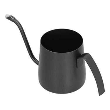 Imagem de Bule de chá Pescoço de Ganso Bule de café Bico Longo Lugs de Aço Inoxidável Preto Não Revestido Com Boca Estreita e Longa Bule para Bico de Despejo Bico de Servir Cervejeiros de