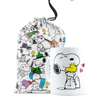 Imagem de Caneca Branca Mais saquinho personalizado Snoopy
