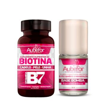 Imagem de Base Fortalecedora com Biotina Aubefor Tratamento Completo para as Unhas