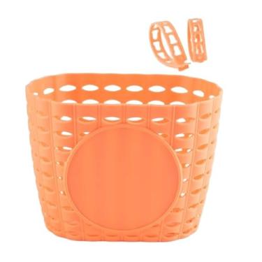 Imagem de Vaveren Cesta de bicicleta infantil simples de instalar com alças à prova d'água para bicicleta mountain bike, laranja