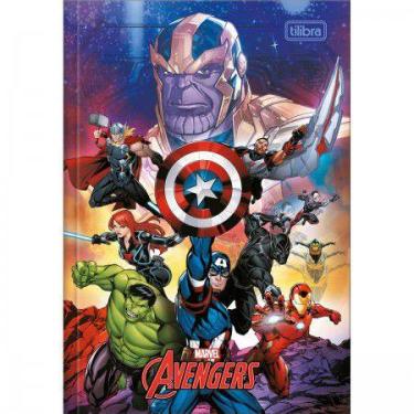 Imagem de Caderno Brochura Grande Universitário Avengers Vingadores 48 Folhas Ca