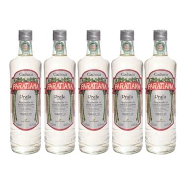 Imagem de Kit 5 Cachaças Prata Paratiana 700 ml Artesanal Premium Premiada Paraty Destilada Presente Natal Drink Pinga Envelhecida Premium