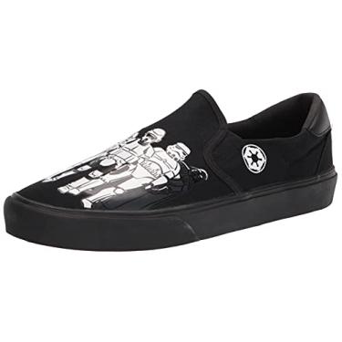 Imagem de adidas Originals Tênis unissex adulto Court Rallye Slip X Star Wars, Preto/escarlate/azul brilhante, 7.5 Women/6.5 Men