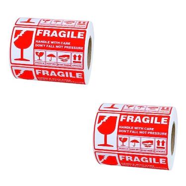 Imagem de SEWACC 600 Peças etiqueta autocolante grandes adesivos frágeis etiqueta de papel de embalagem permanente adesivo de papel rótulos etiqueta adesiva frágil adesivo em movimento Bens frágeis