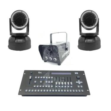 Imagem de Kit 2 Mini Moving Beam + Máquina De Fumaça 600W + Mesa Pilot