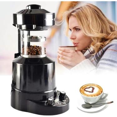 Imagem de MáQuina Torradeira EléTrica De Café - Ajuste De Ar Frio/Quente, MáQuina Torradeira AutomáTica De GrãOs De Café Com Ar Quente Pequeno - Temporizador + Velocidade De Vento AjustáVel-1