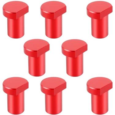 Imagem de 8 peças de braçadeira de banco, 19 mm (3/4 pol.) de liga de alumínio, batente de mesa para marcenaria, parada de mesa multiuso MFT, acessórios de carpintaria para bancada de 3/4 polegadas (vermelho)