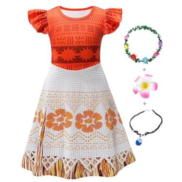 Imagem de AOVCLKID Fantasia de princesa para meninas, dramatização com colar, guirlanda, vestido de festa de Halloween infantil, Vermelho 1, 5 Anos