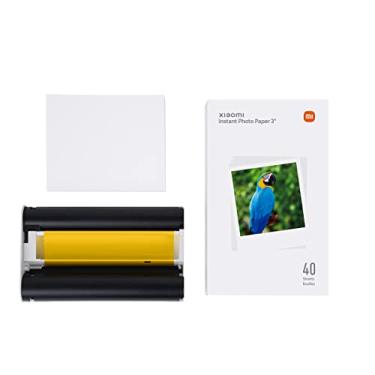 Imagem de Xiaomi Papel fotográfico instantâneo 7,6 cm 40 folhas - para impressora fotográfica de mesa Xiaomi Instant Photo Printer 1S Set