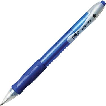 Imagem de BIC Caneta esferográfica retrátil Velocity, ponta média (1,0 mm), tinta azul, pacote com 36 canetas