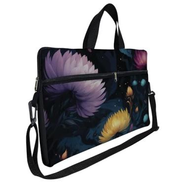 Imagem de Case Capa Maleta Premium Para Notebook Laptop de 17 e 17,3 com Alça de Mão Alça de Ombro e Zíper Lateral - Floral
