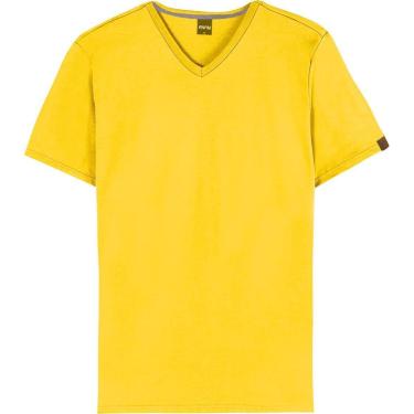 Imagem de Camiseta Masculina Enfim Gola V Slim Amarelo GG-Masculino