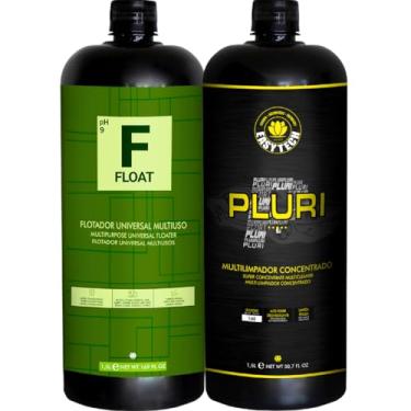 Imagem de Pluri 1,5l Desengraxante Multilimpador Automotivo Easytech + Limpador Multiuso Concentrado Float 1,5l