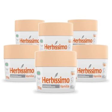 Imagem de Kit Desodorante Creme Antitranspirante Vanilla Herbissimo 55G com 6 unidades