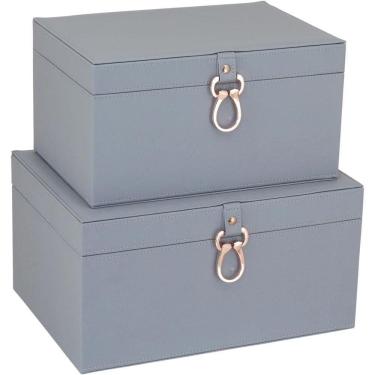 Imagem de vênus caixa organizadora sintético azul 2pç
