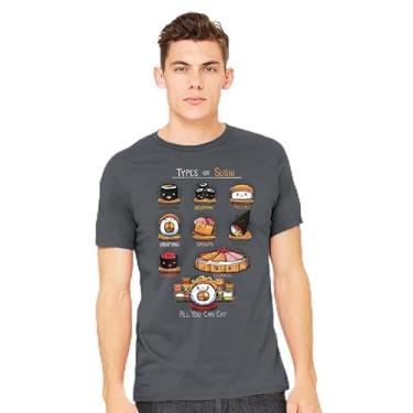 Imagem de TeeFury - Tipo de sushi - Comida masculina, sushi, camiseta, Turquesa, 3G