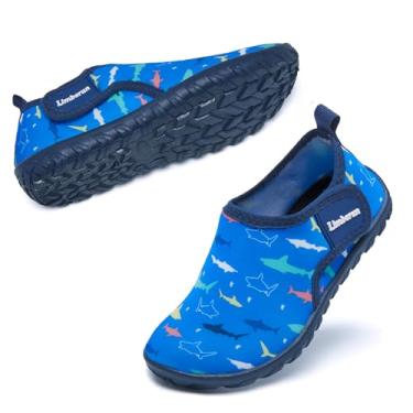 Imagem de Limberun Sapatos aquáticos infantis para meninas meninos sapatos de praia, Hdk3302-shark, 2 Big Kid