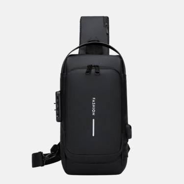 Imagem de Pochete Masculina Couro Shoulder Bag Bolsa Ombro Transversal-Unissex