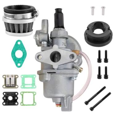 Imagem de Carburador PZ13 43cc 47cc 49cc Carburador de 13 mm com junta de admissão parafuso de pilha kit de filtro de ar carburador 16 peças 44-6 Carby substituição para quadriciclo quadriciclo de 2 tempos
