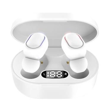 Imagem de Fone de Ouvido Bluetooth 5.3 1Hora, Fone de Ouvido Sem Fio Aut114 Branco. Design Intra-Auricular Controle de Toque Ampla Compatibilidade