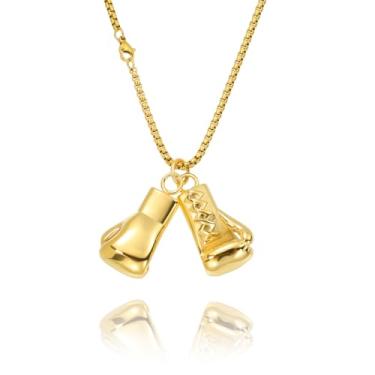 Imagem de SDA Colar com pingente de haltere de aço inoxidável, à prova d'água, Aço inoxidável, Sem Pedra Preciosa