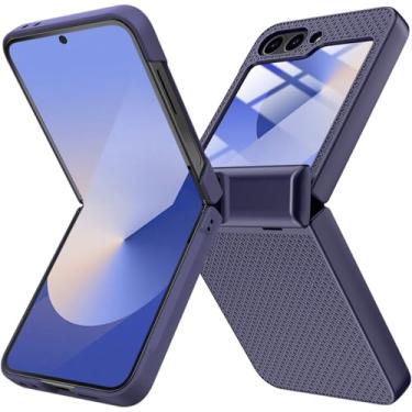 Imagem de Miimall Capa para celular Samsung Flip 6 / Flip 7FE com proteção de dobradiça e protetor de tela, resistente, antiarranhões, durável, fina, rígida, capa de corpo inteiro para Galaxy Z Flip6 / ZFlip7FE