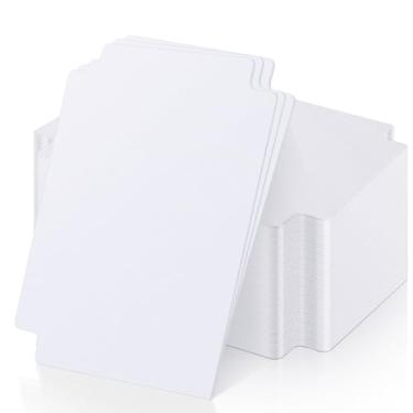 Imagem de 120 peças divisórias de cartões colecionáveis bandeja de classificação de cartões separadores de cartões brancos com abas em branco caixa de cartão divisória cartões para jogos esportivos, 6 x 9