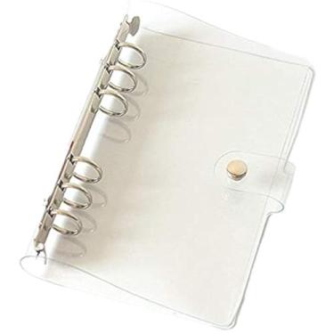 Imagem de Plástico A5/A6 de 21,6 cm. Capa com 6 furos. Pasta de arquivo com anel redondo para protetores de folhas soltas (Cover Clear, A6/17cm*10cm/6 Inch)