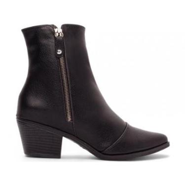 Imagem de Bota Country Cano Baixo - Estilo e Conforto em Napa Preto com Detalhes Prateados - 39-Feminino