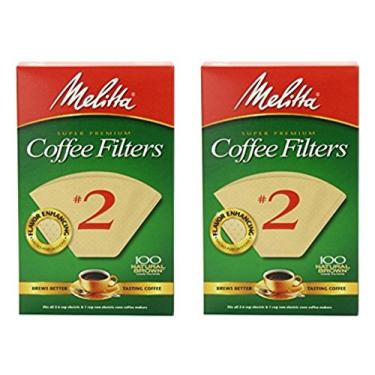 Imagem de Melitta Filtro de café Cone #2 - marrom natural, 100 unidades (pacote com 2)