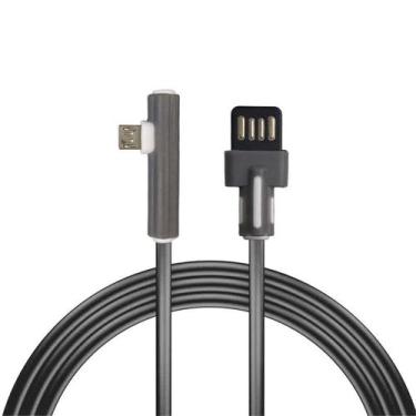 Imagem de Cabo Usb Carregador Em L 90 Graus Micro Usb Turbo 3.1a 1.2m - X-CELL, 