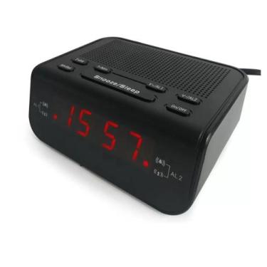 Imagem de Radio Relogio Digital Fm Despertador Duplo Alarme Bivolt - lelong
