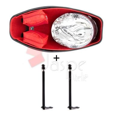 Imagem de Forração Pcx 150 Forro Premium Baú 16 18 Vermelho + 2 Antena - Jaspe A