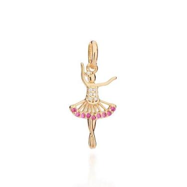 Imagem de Pingente banhado ouro 3x 24k 18k e 22k feminino rommanel bailarina cra