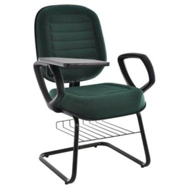 Imagem de Poltrona Universitária Diretor Linha Blenda Base em S Verde - Design O
