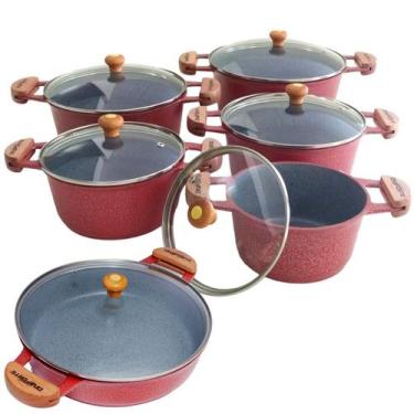 Imagem de Jogo De Panela Alumínio Antiaderente Cerâmica + 1 Frig 26cm - DI ALUMI