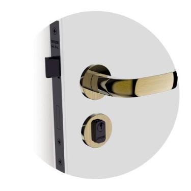 Imagem de Fechadura Icaro Externa Antique Brass Roseta ROS22 Soprano