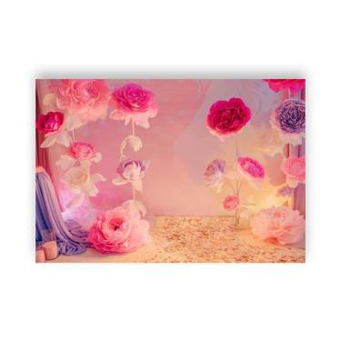 Imagem de Fundo Fotográfico 2,20 x 1,50 - New Born Big Flores de Papel 107 - Via